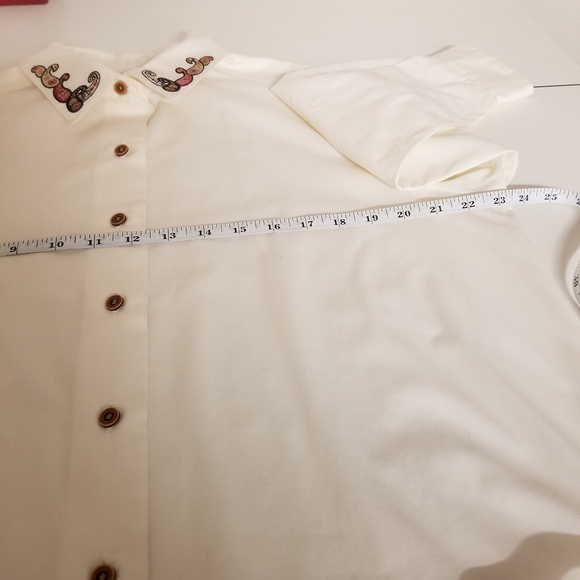 Pendleton Women's Button Up Embroidered Blouse - Picture 7 of 11